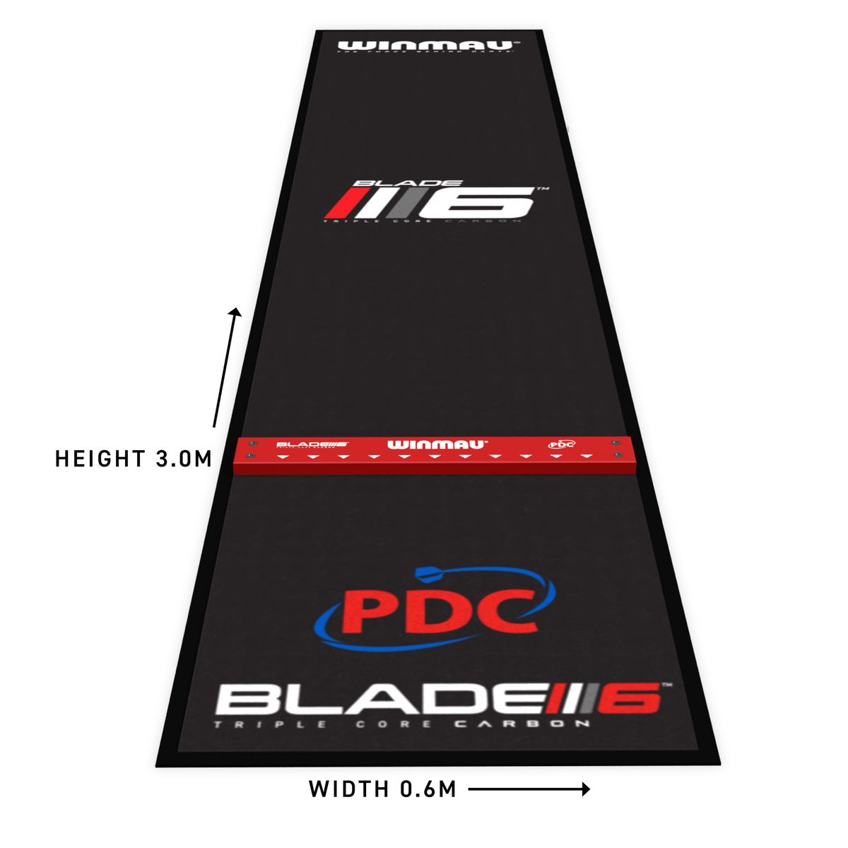 Winmau Pro Zone Precision Blade 6 Soft Feel Dart Mat & Integrated Oche