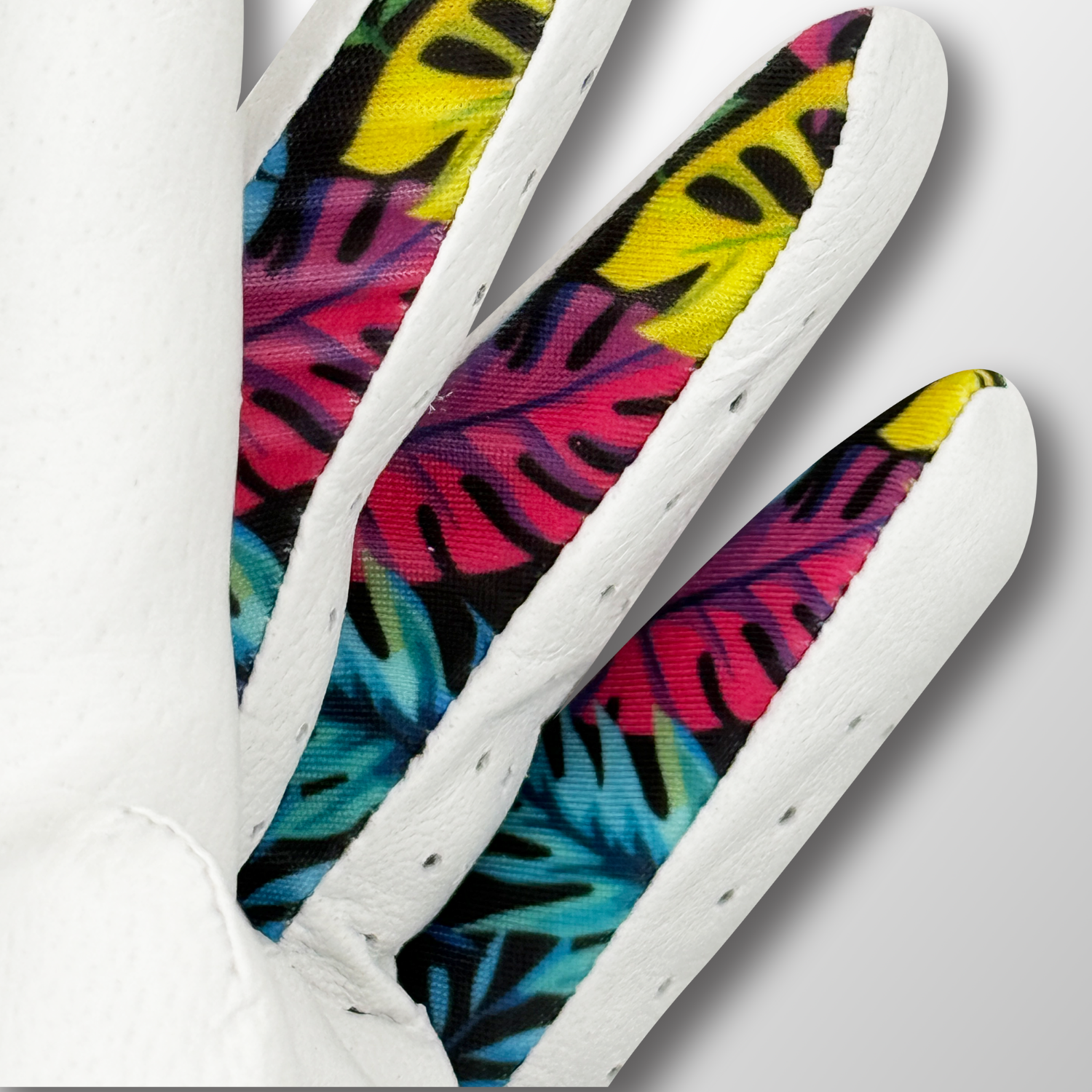 Cabretta Leather Golf Glove – Leaf Pattern, Unisex, Strong Grip