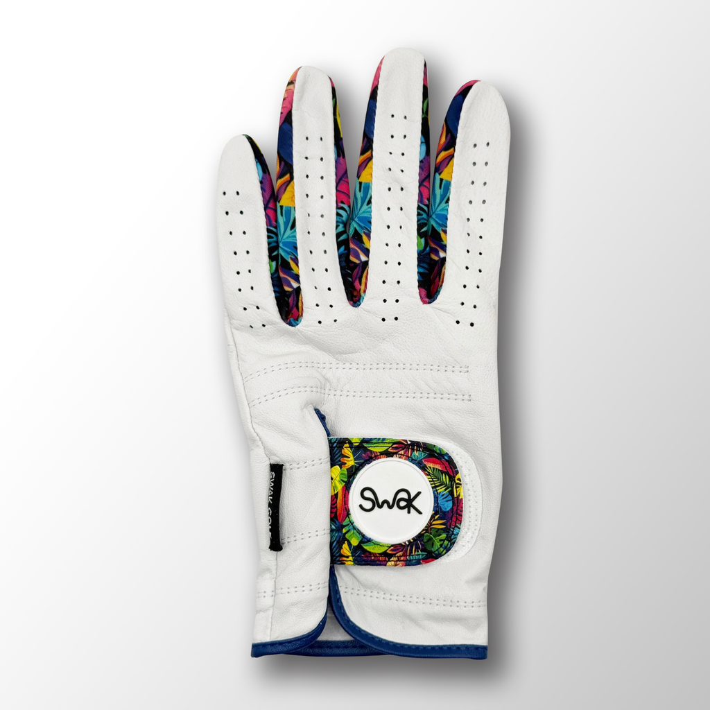 Cabretta Leather Golf Glove – Leaf Pattern, Unisex, Strong Grip