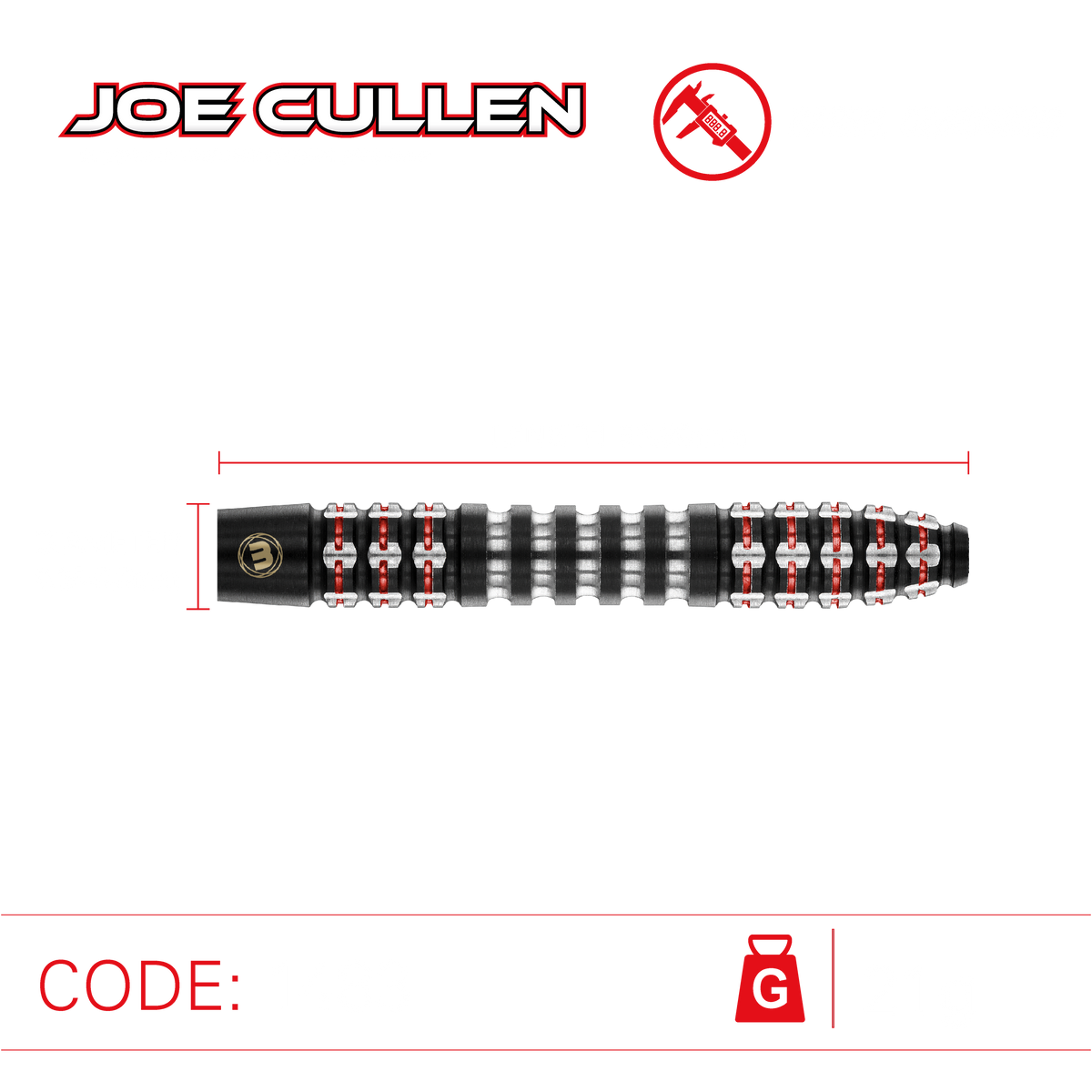 Winmau Joe Cullen Ignition Series 90% Tungsten Steeltip darts