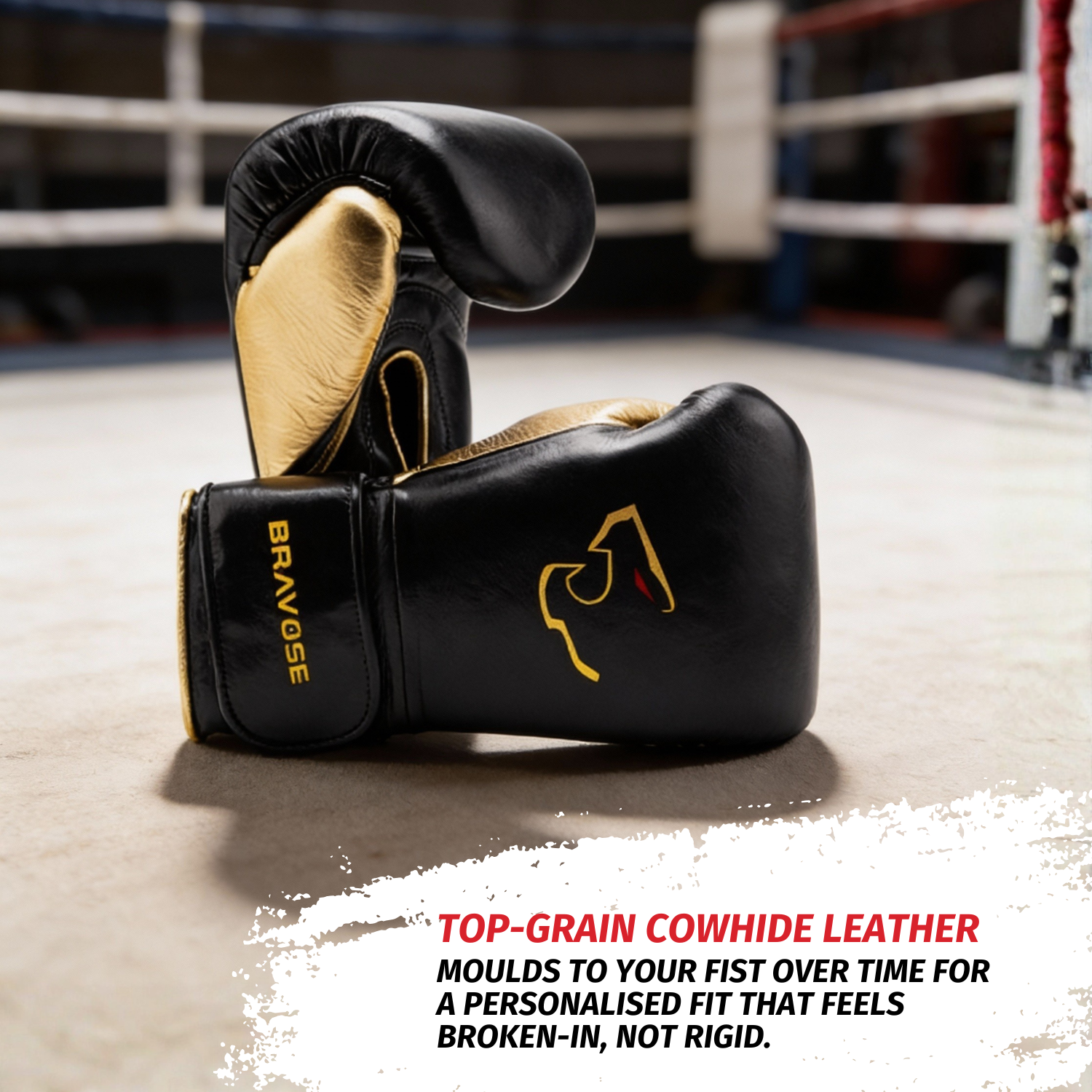 Elite Pro 2.0 Velcro Boxing Gloves - Black Gold