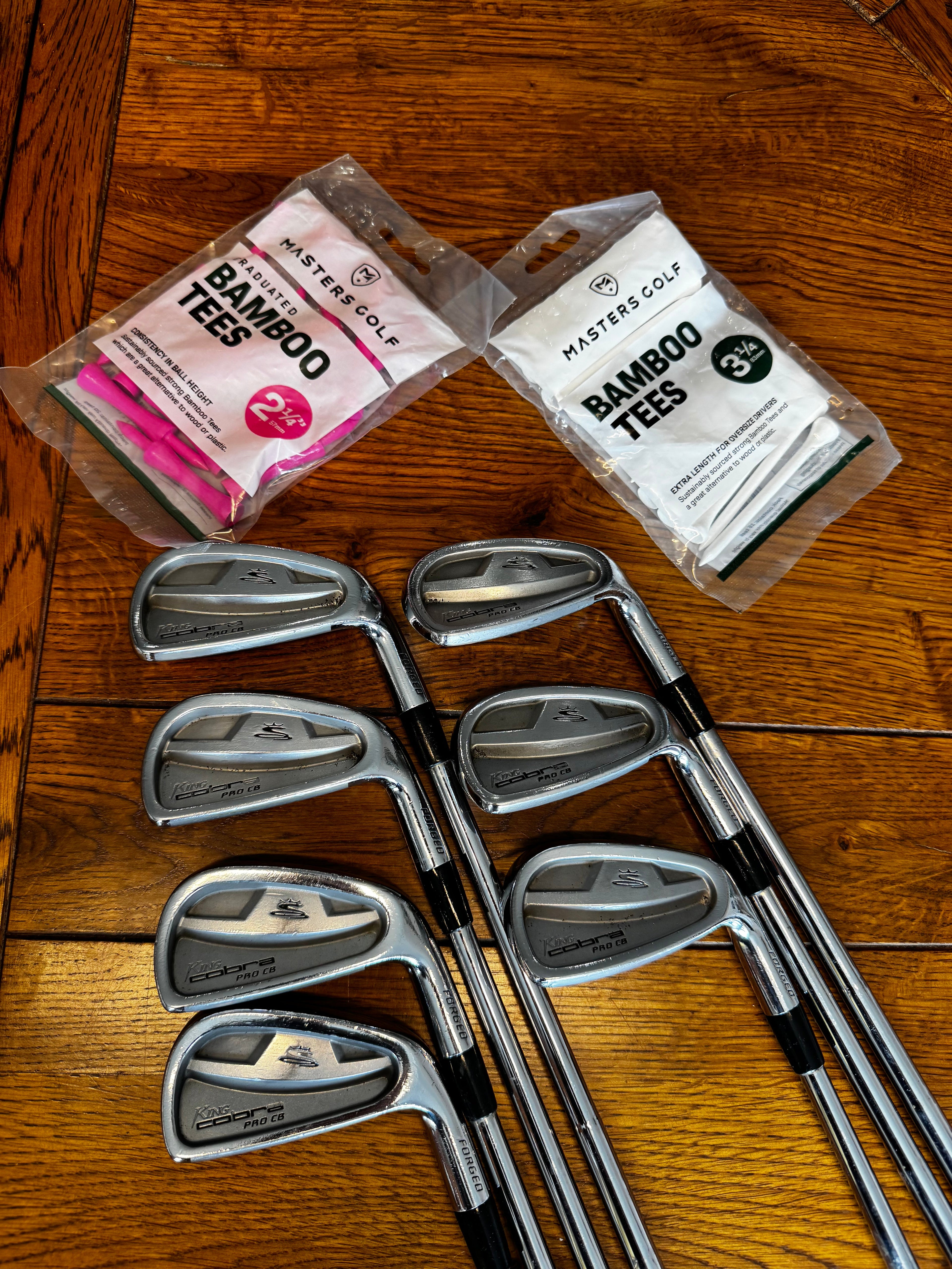 Cobra Pro CB Iron Set 4-PW Stiff Flex Free Next Day Delivery & Golf Tees Included