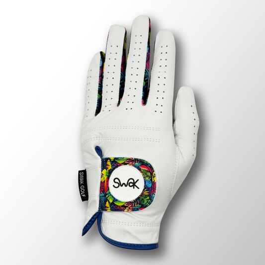 Cabretta Leather Golf Glove – Leaf Pattern, Unisex, Strong Grip
