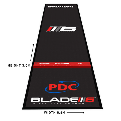 Winmau Pro Zone Precision Blade 6 Soft Feel Dart Mat & Integrated Oche