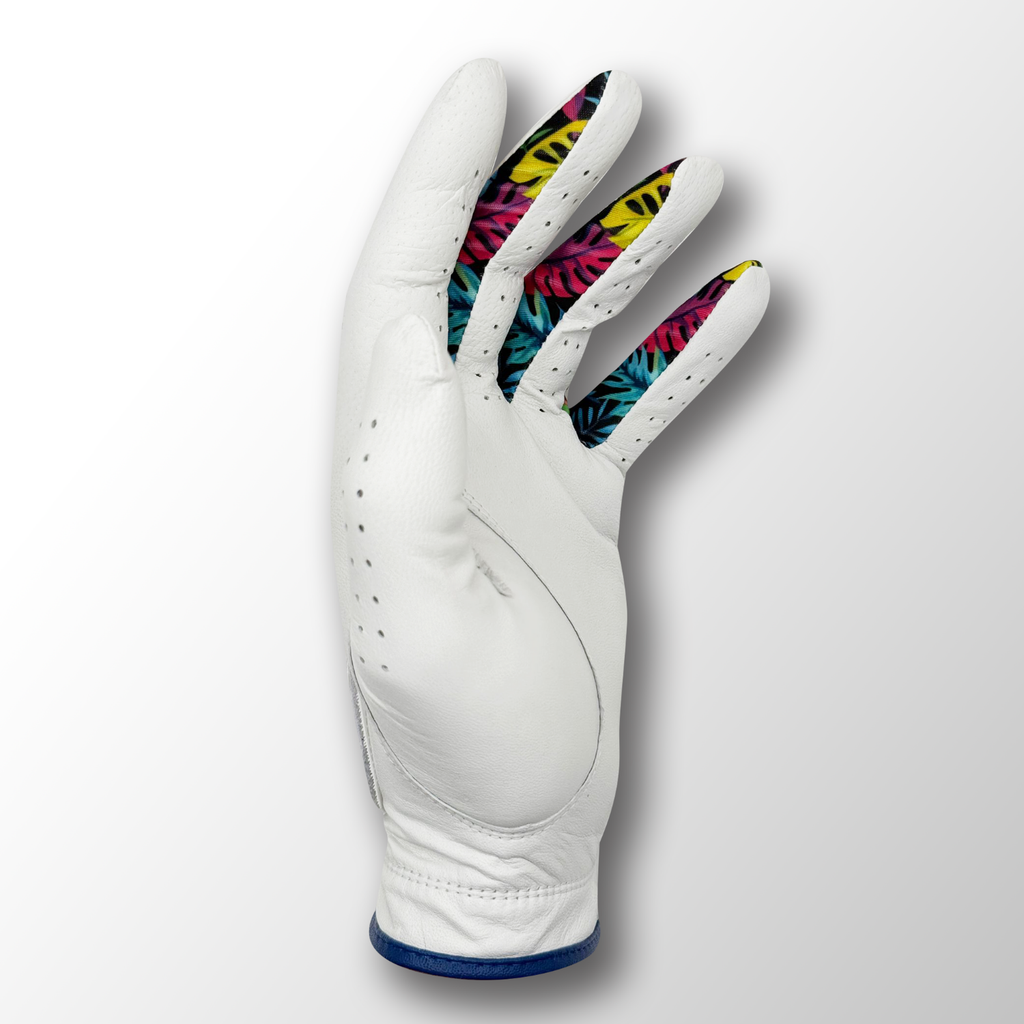 Cabretta Leather Golf Glove – Leaf Pattern, Unisex, Strong Grip