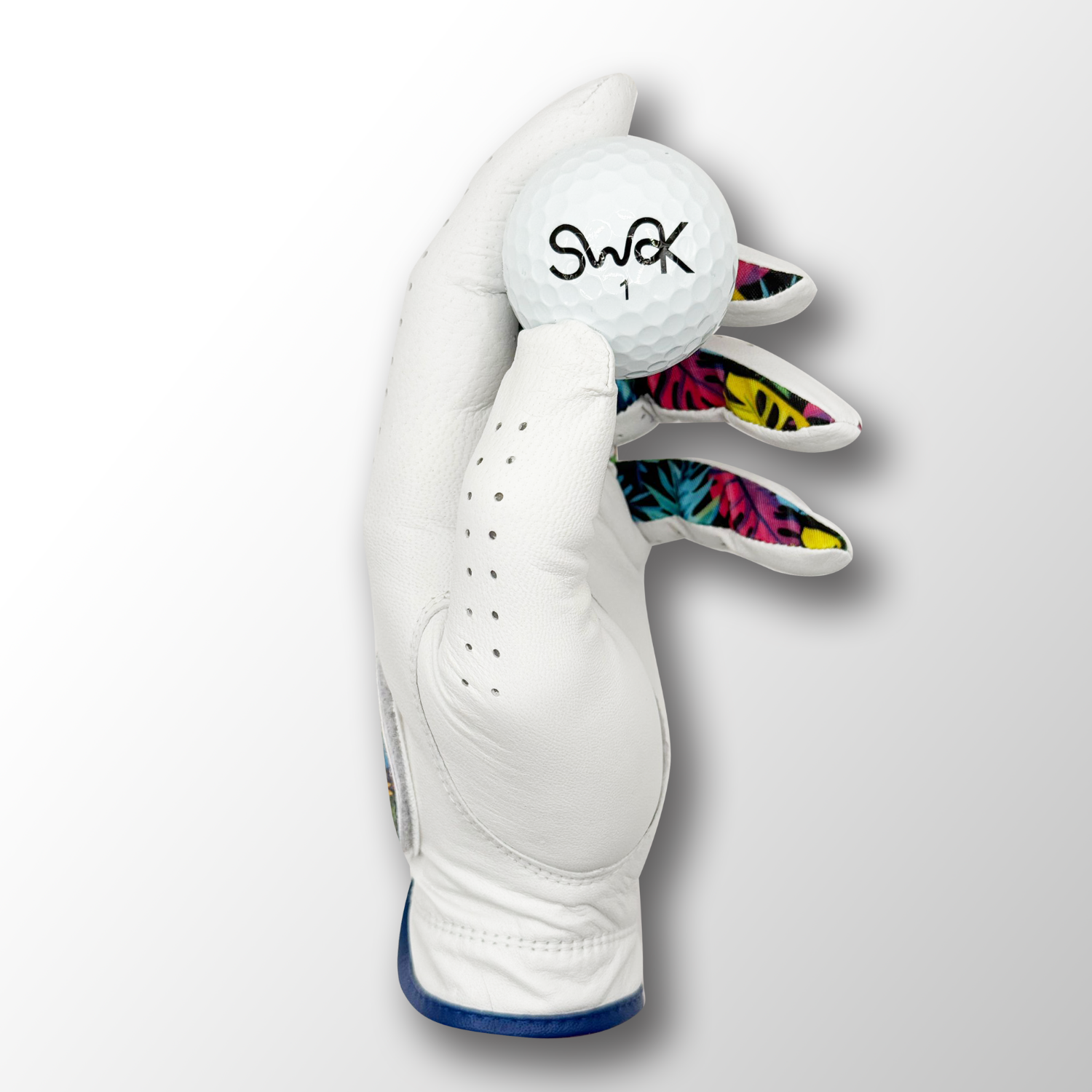 Cabretta Leather Golf Glove – Leaf Pattern, Unisex, Strong Grip