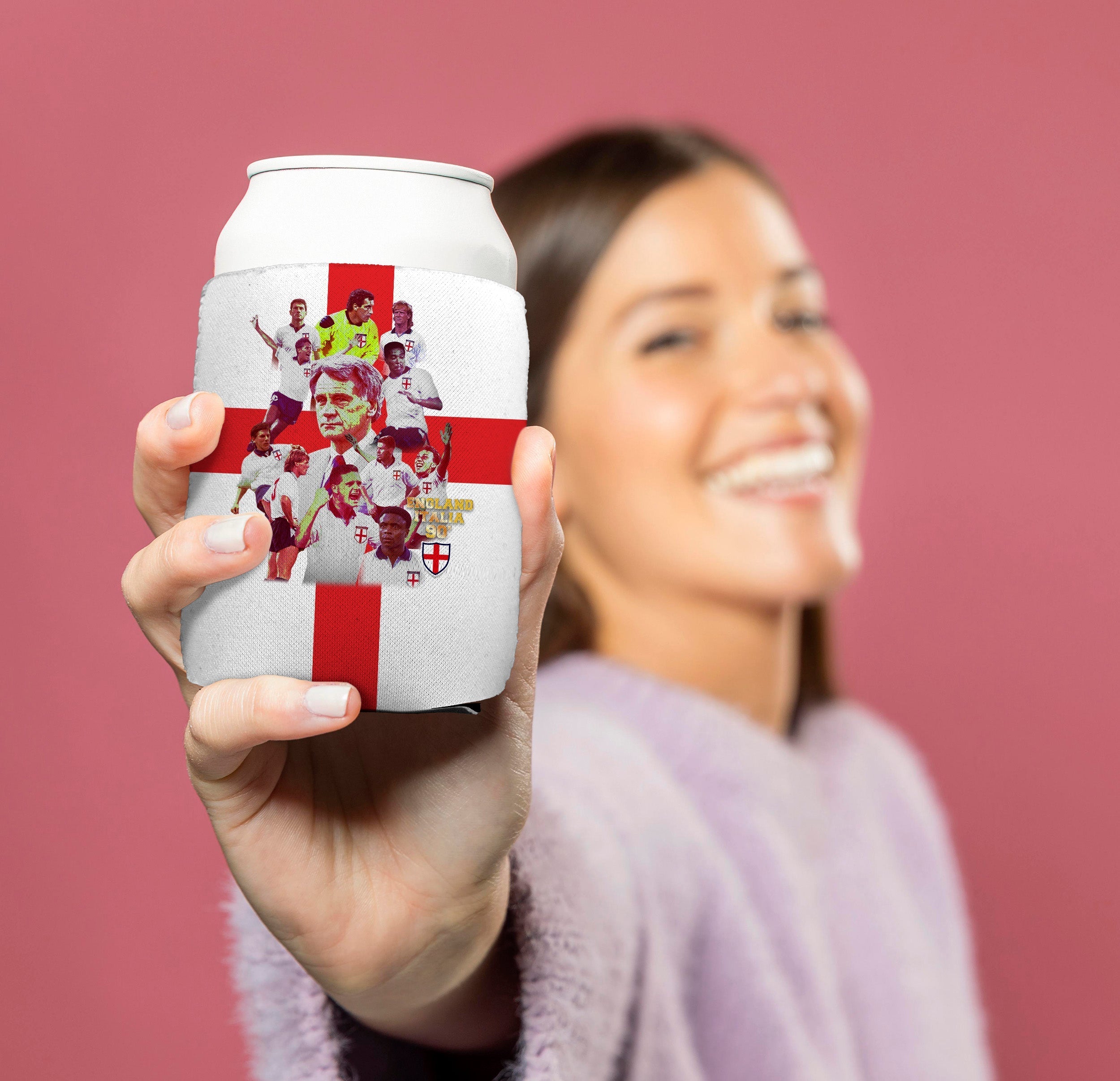 Football Art England Italia 90 - Drink Can Cooler