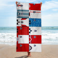 England - Kit Montage - Beach Towel - 150cm x 75cm