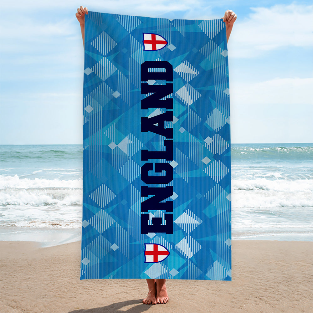 England 1990 3RD Shirt - WC26 - Retro Beach Towel - 150cm x 75cm