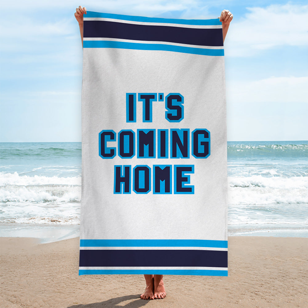 England It's Coming Home - WC26 - Retro Beach Towel - 150cm x 75cm