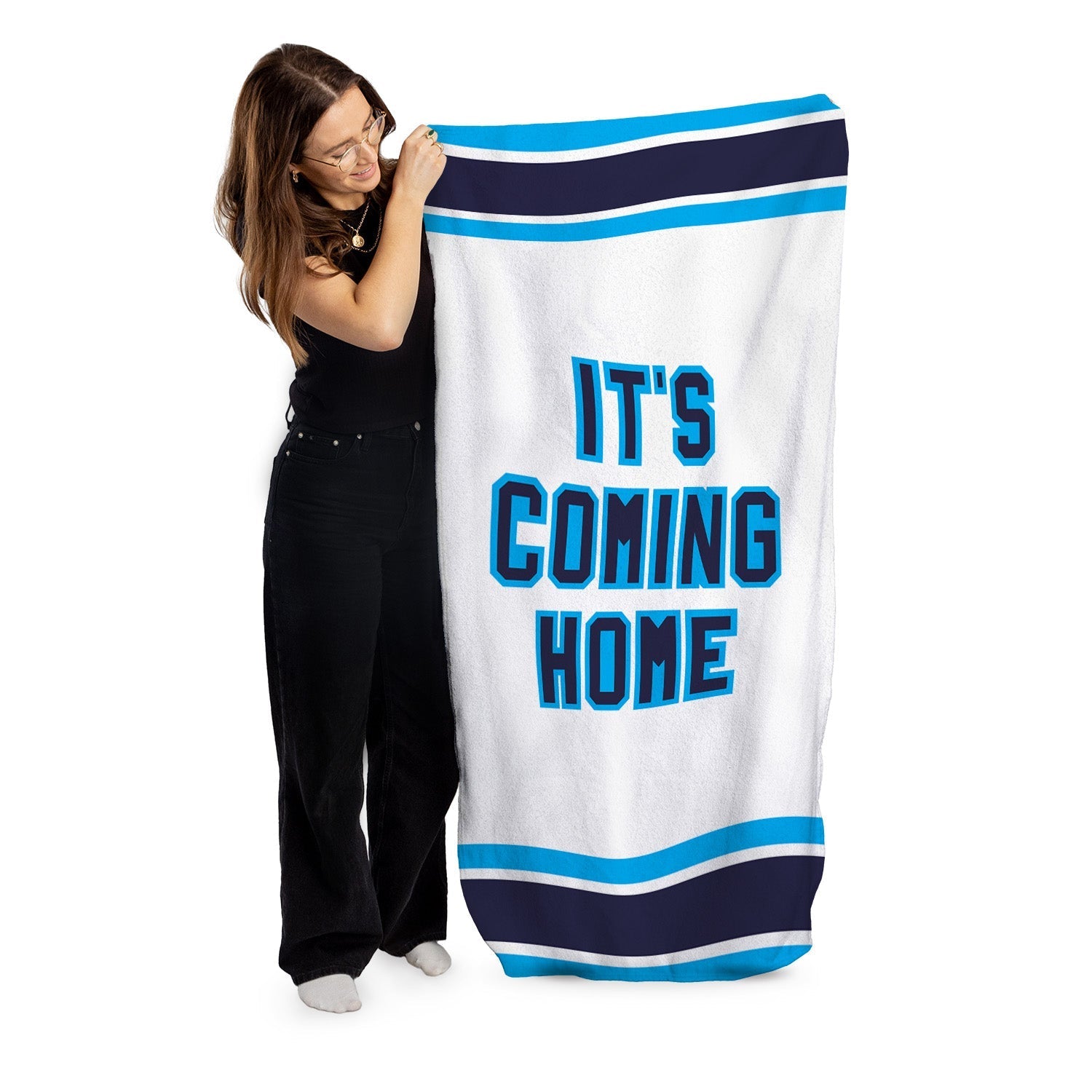 England It's Coming Home - WC26 - Retro Beach Towel - 150cm x 75cm