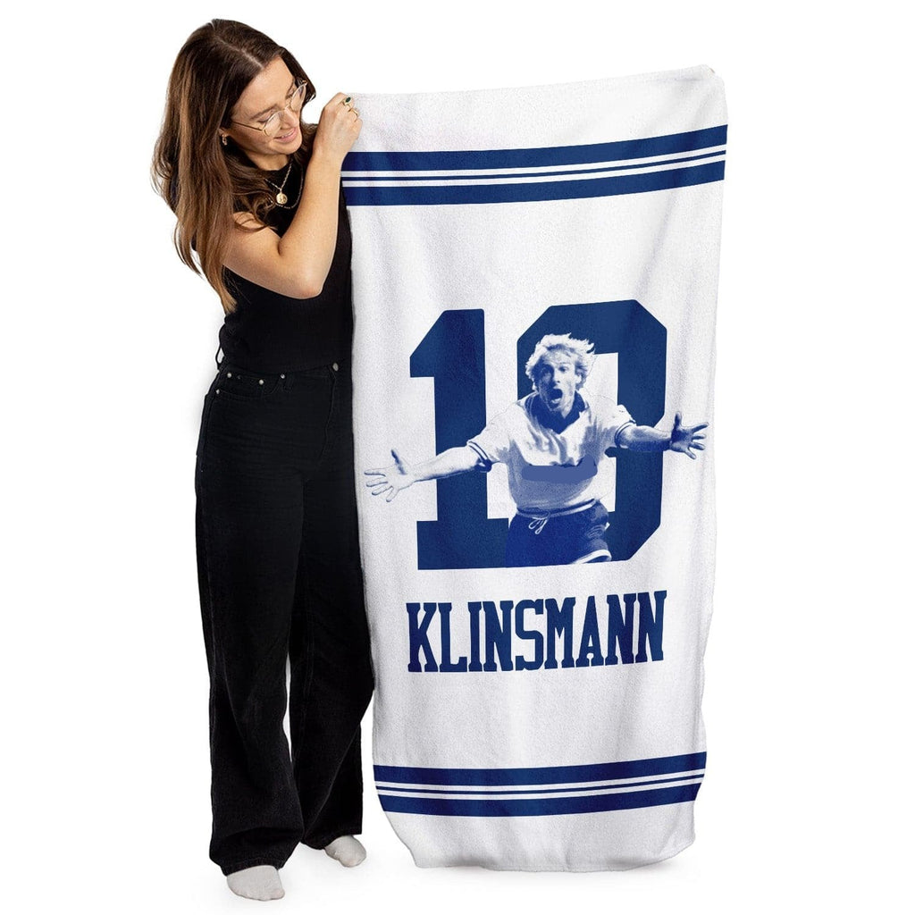 Totts Klinsmann 18 - Football Legends - Beach Towel - 150cm x 75cm