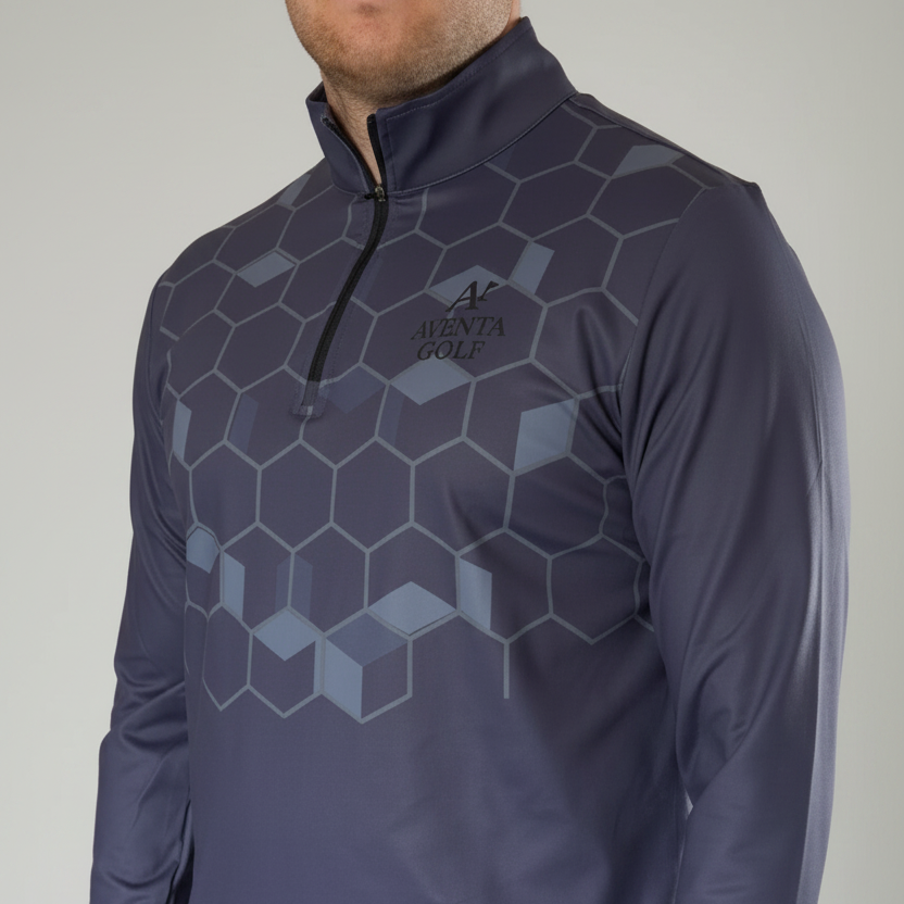 Quarter zip Hex design