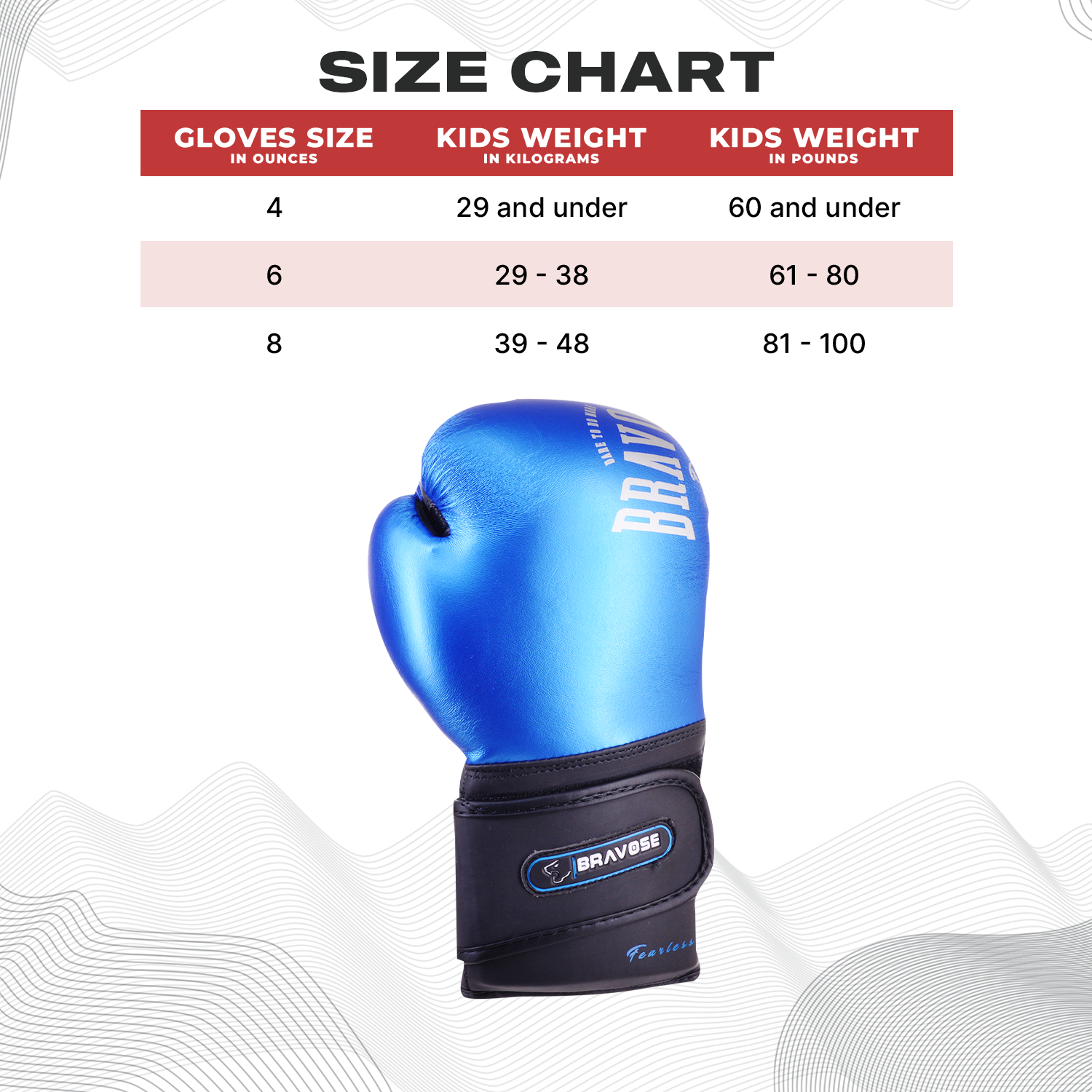 Fearless Blue Junior Boxing Gloves