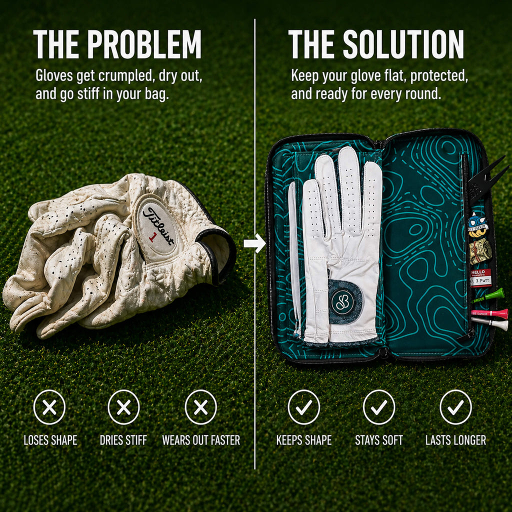 Leather Golf Glove Case