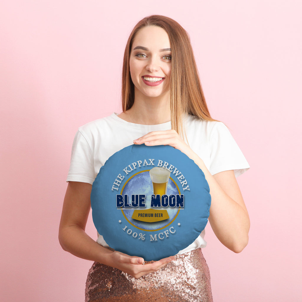 Manchester Blue Blue Moon - Football Legends - Circle Cushion 14"