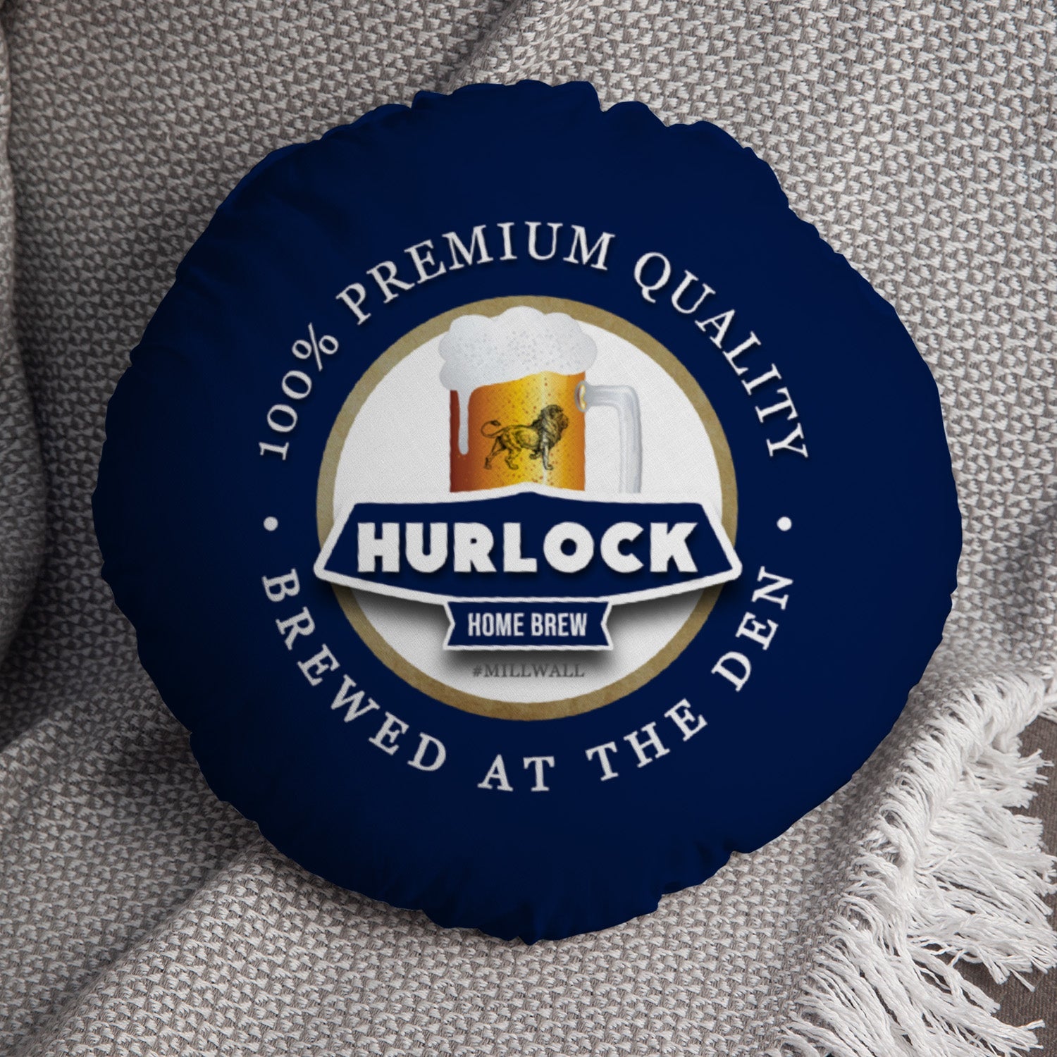 The Lions Hurlock - Football Legends - Circle Cushion 14"