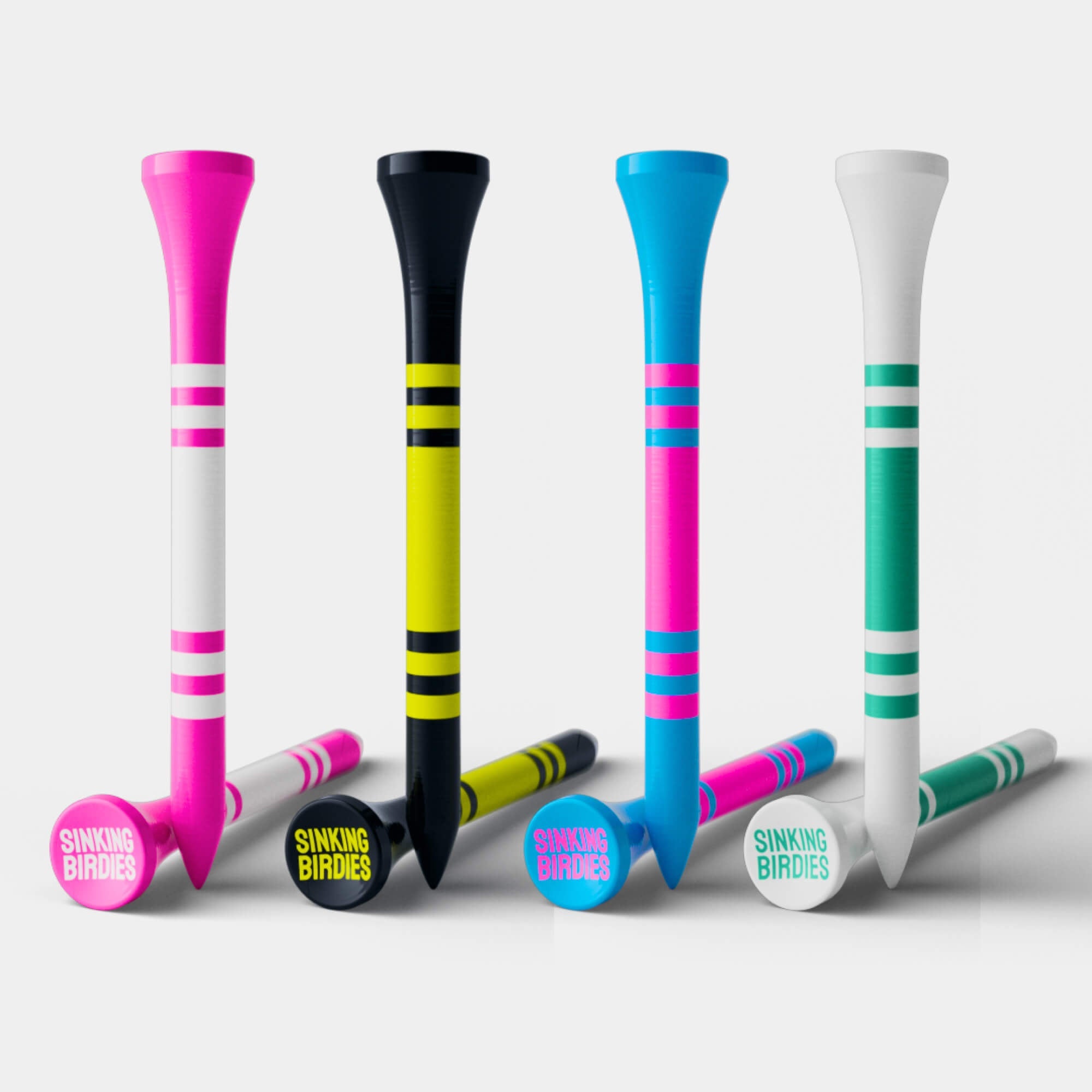 40 Bamboo Golf Tees - Mix