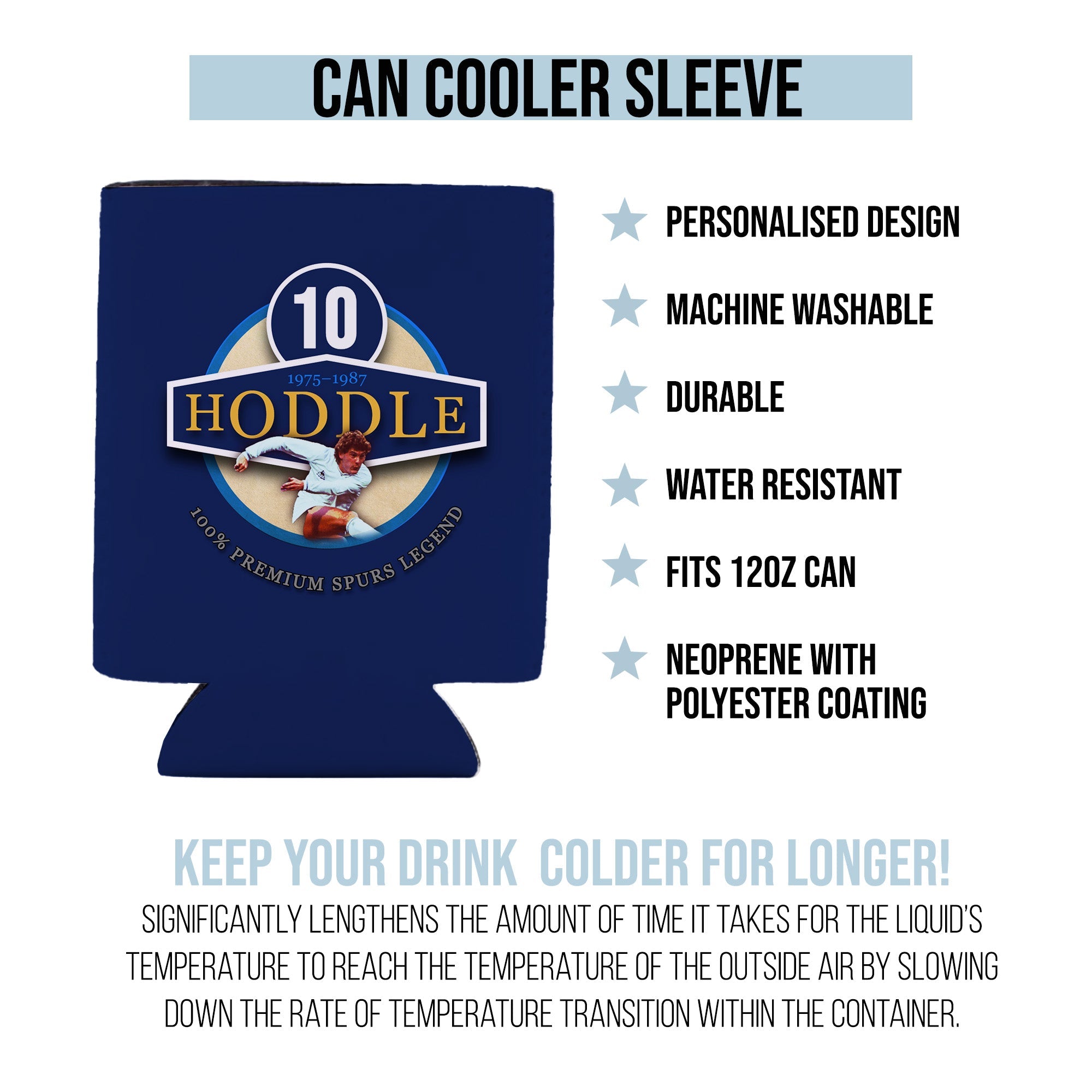 Totts Hoddle - Football Legends - Can Cooler