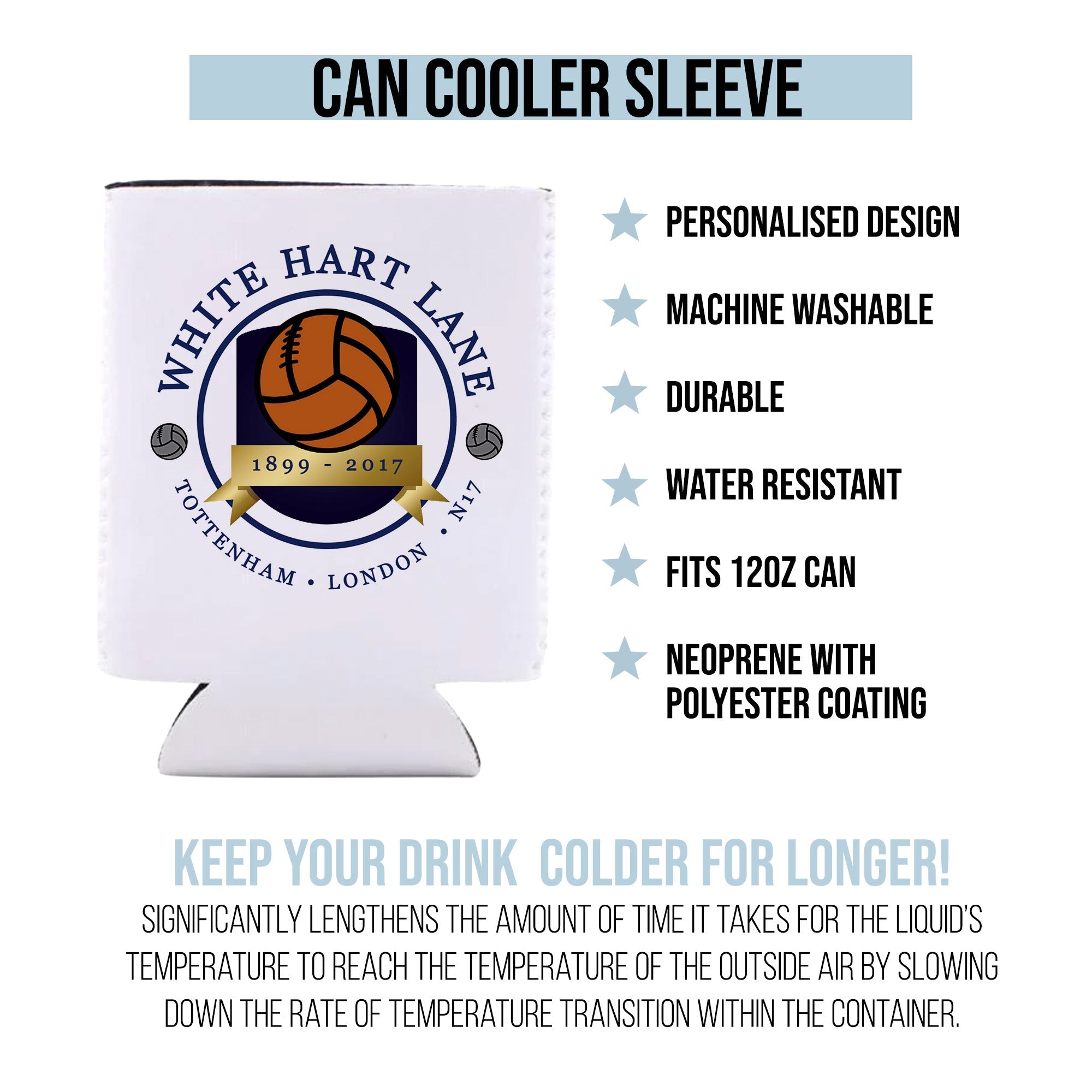 Totts White Hart Lane - Football Legends - Can Cooler