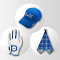Tartan Golf Hat, Gloves & Towel Gift Set Bundle