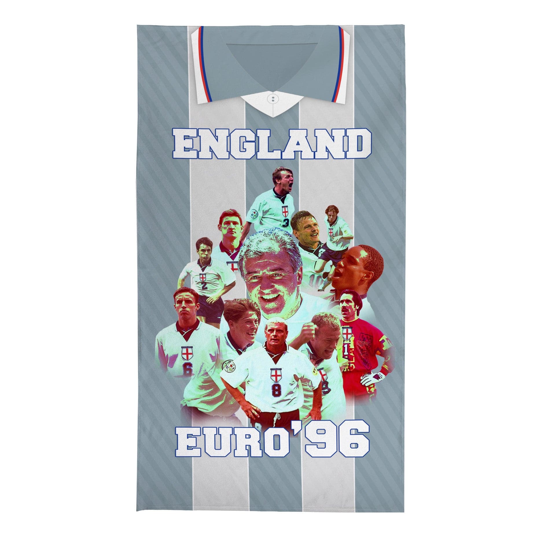 Football Art England Euro 1996 Beach Towel - 150cm x 75cm