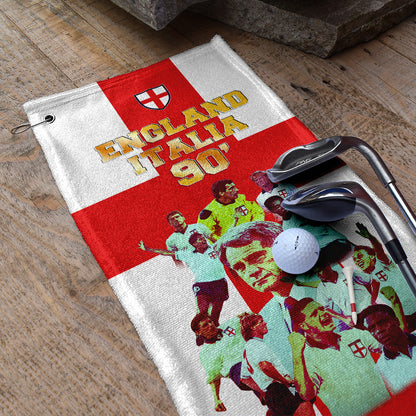 Football Art England Italia 90 - Golf Towel