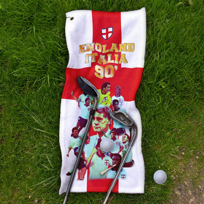 Football Art England Italia 90 - Golf Towel