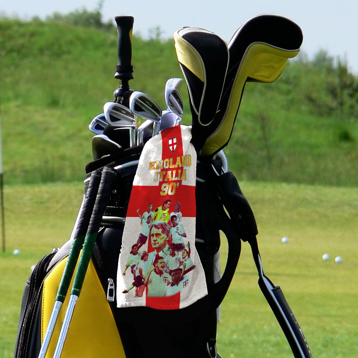 Football Art England Italia 90 - Golf Towel