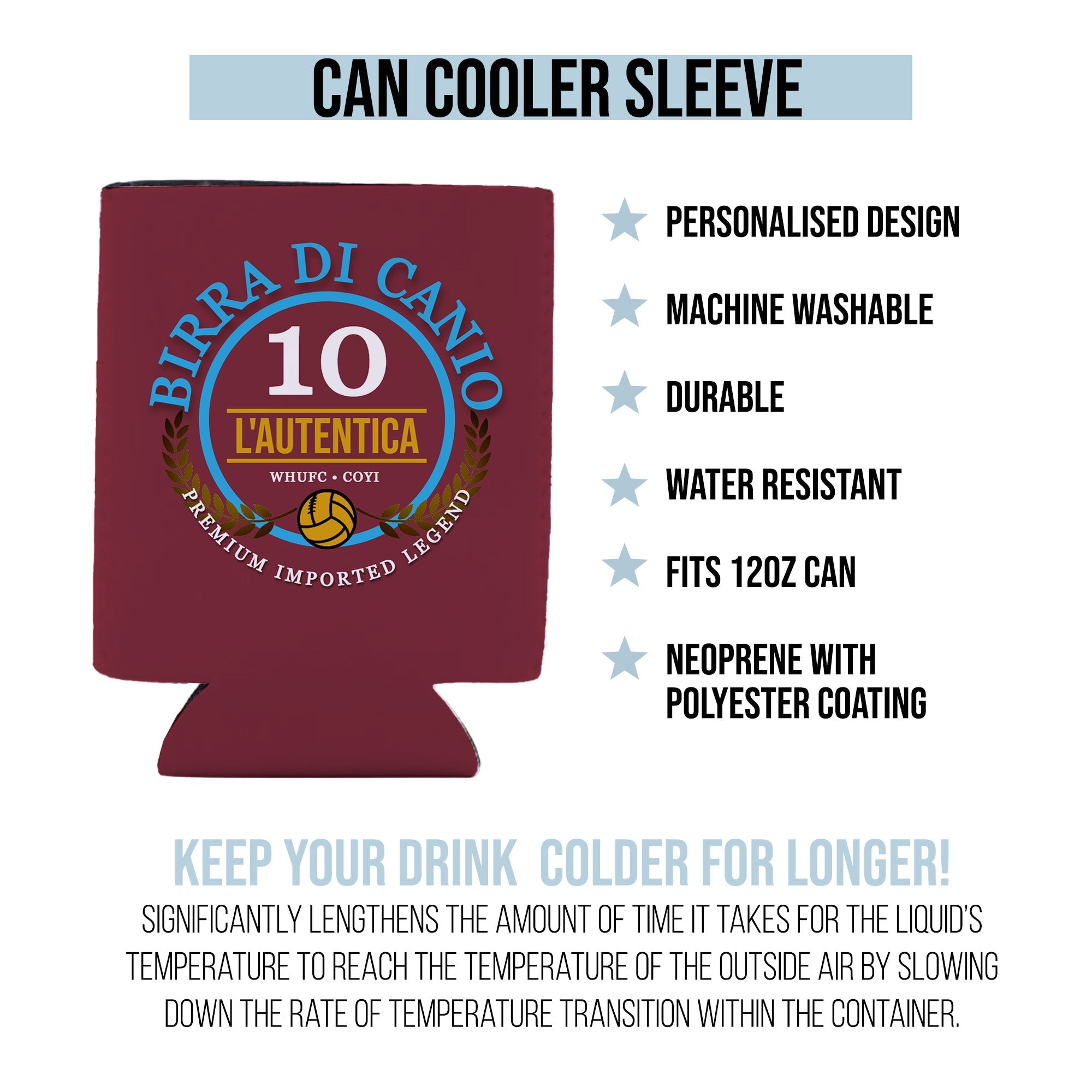 West Ham Di Canio - Football Legends - Can Cooler