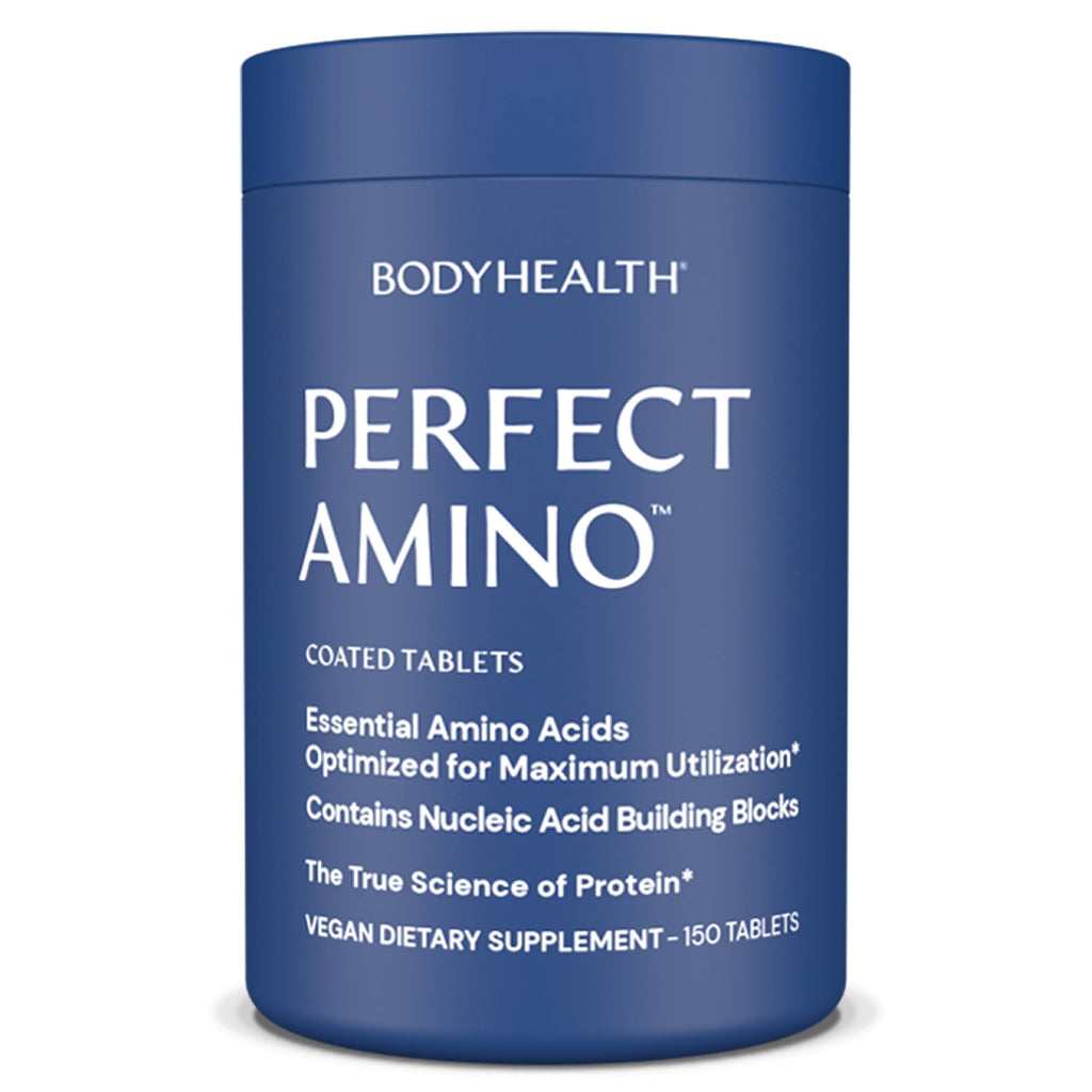 BodyHealth PerfectAmino 150 ct – Easy-to-Swallow Vegan Amino Acids with BCAAs for Muscle Recovery