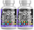Clean Nutraceuticals MultiMag Magnesium Complex - 9 Magnesium Forms + B Vitamins (180 Capsules, Pack of 2)