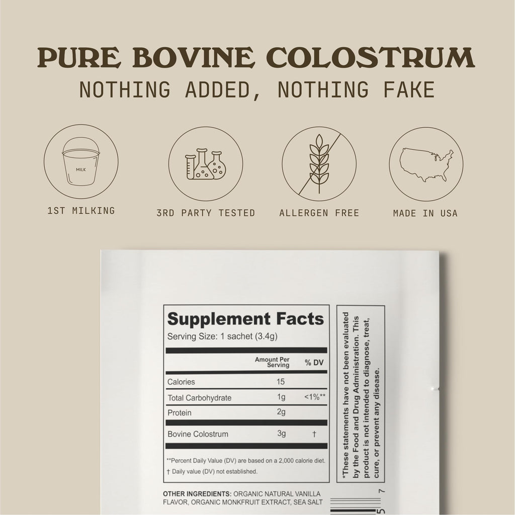 Cowboy Colostrum Powder – First Day Milking, Grass-Fed Bovine Colostrum, Unflavored, 40 Servings