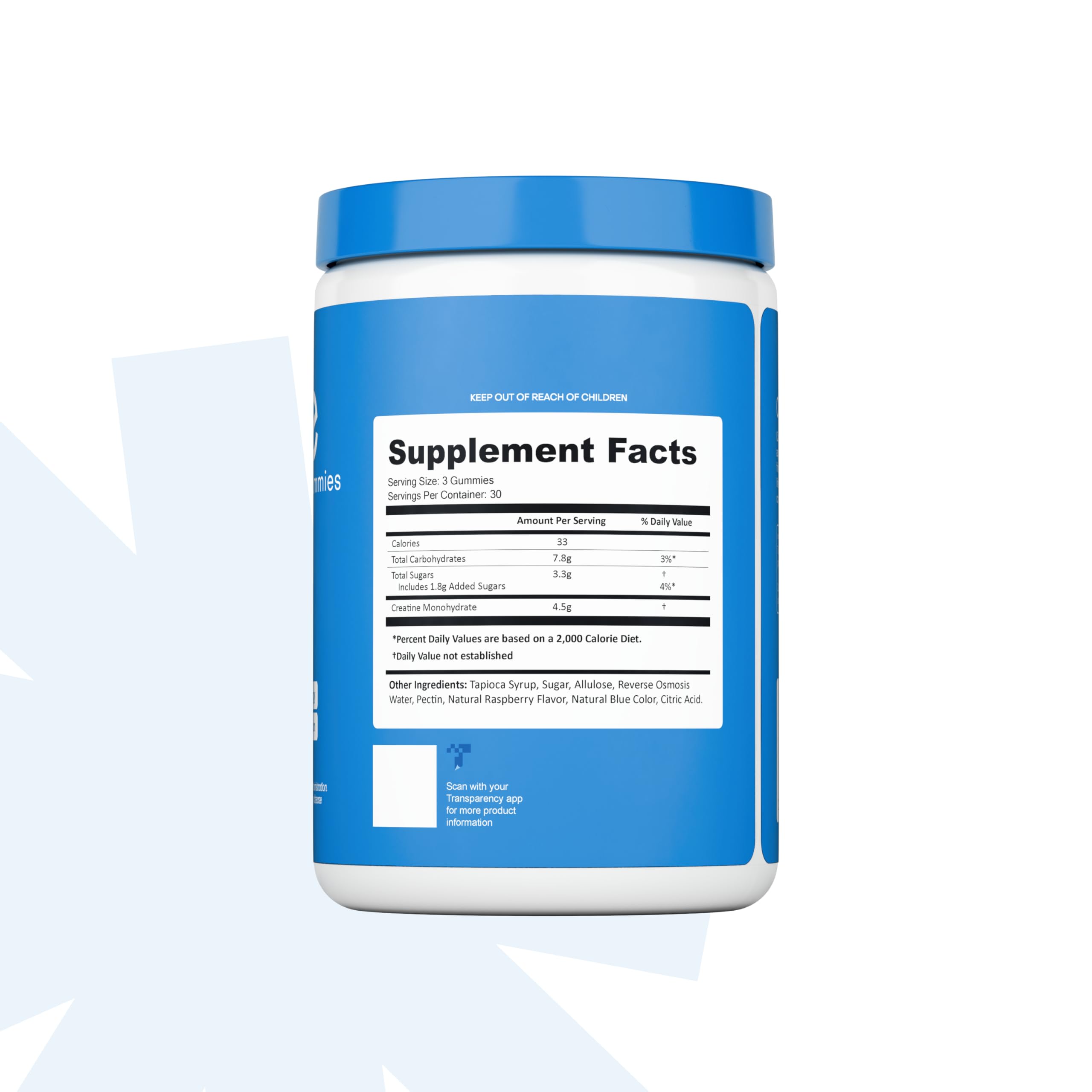 Create Creatine Monohydrate Gummies – 1.5g per Gummy, Vegan, Anti-Melting