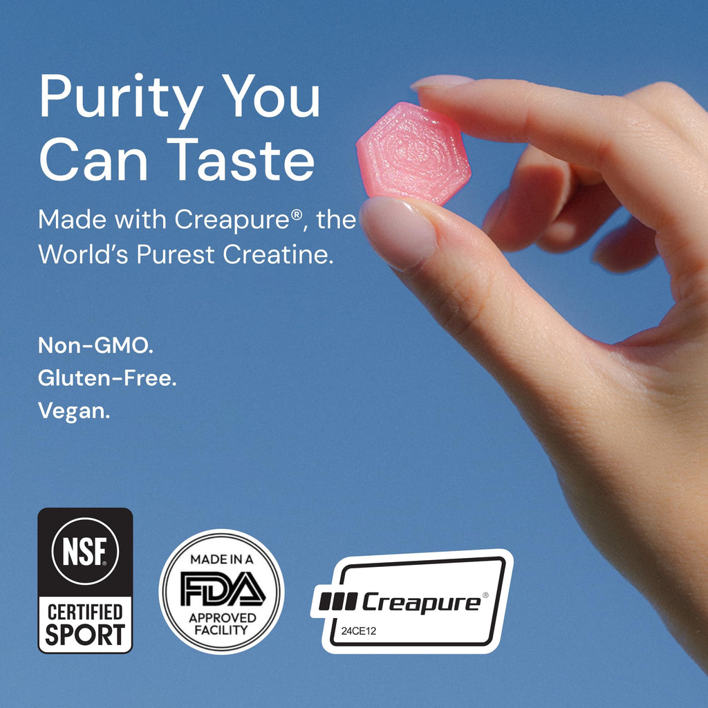 Create Creatine Monohydrate Gummies – 1.5g per Gummy, Vegan, Anti-Melt, Orange Flavor