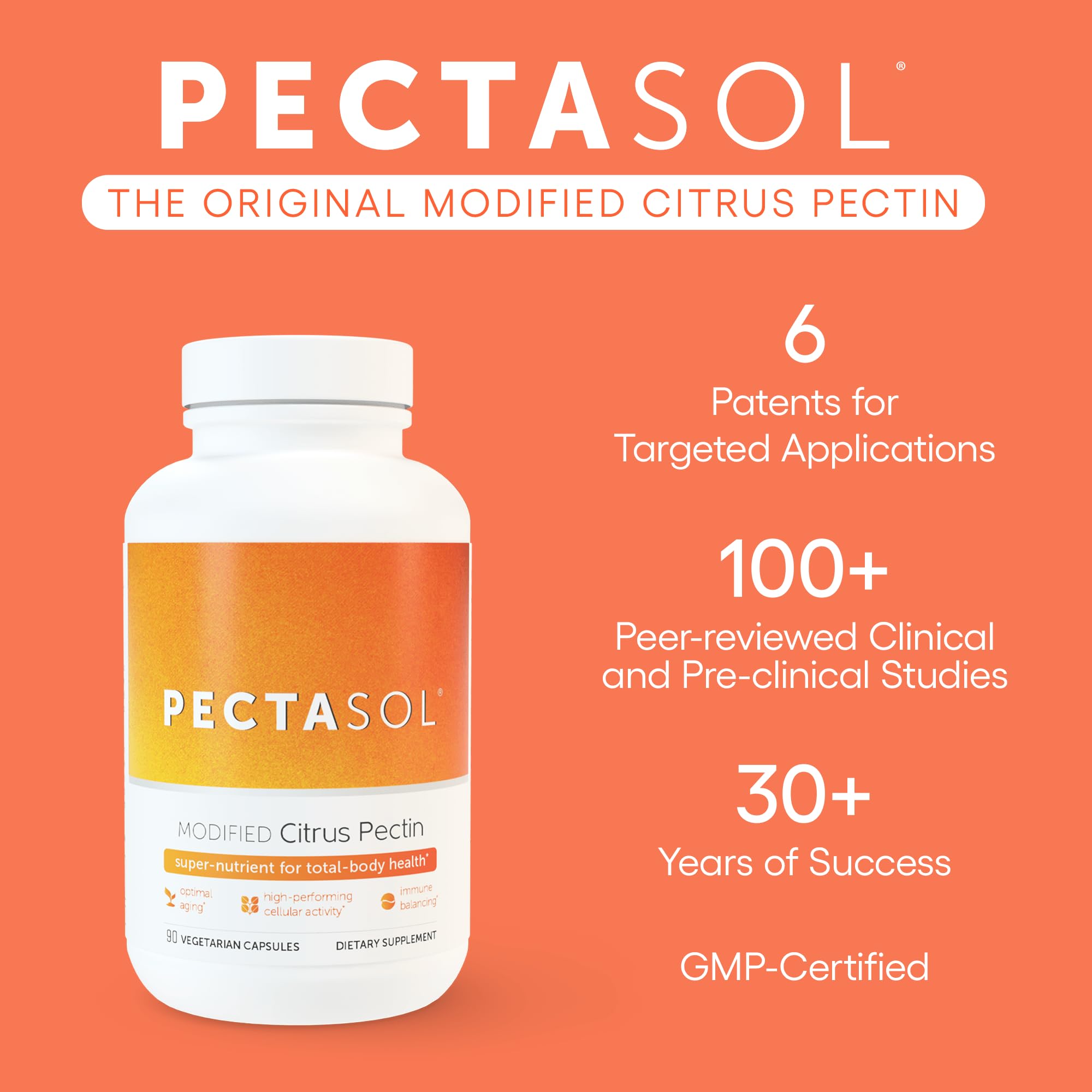EcoNugenics PectaSol Modified Citrus Pectin – 150g Powder for Total-Body Health
