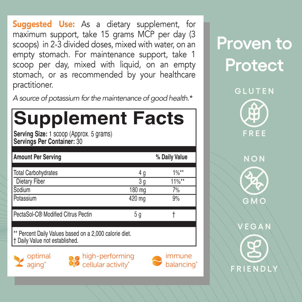 EcoNugenics PectaSol Modified Citrus Pectin – 150g Powder for Total-Body Health