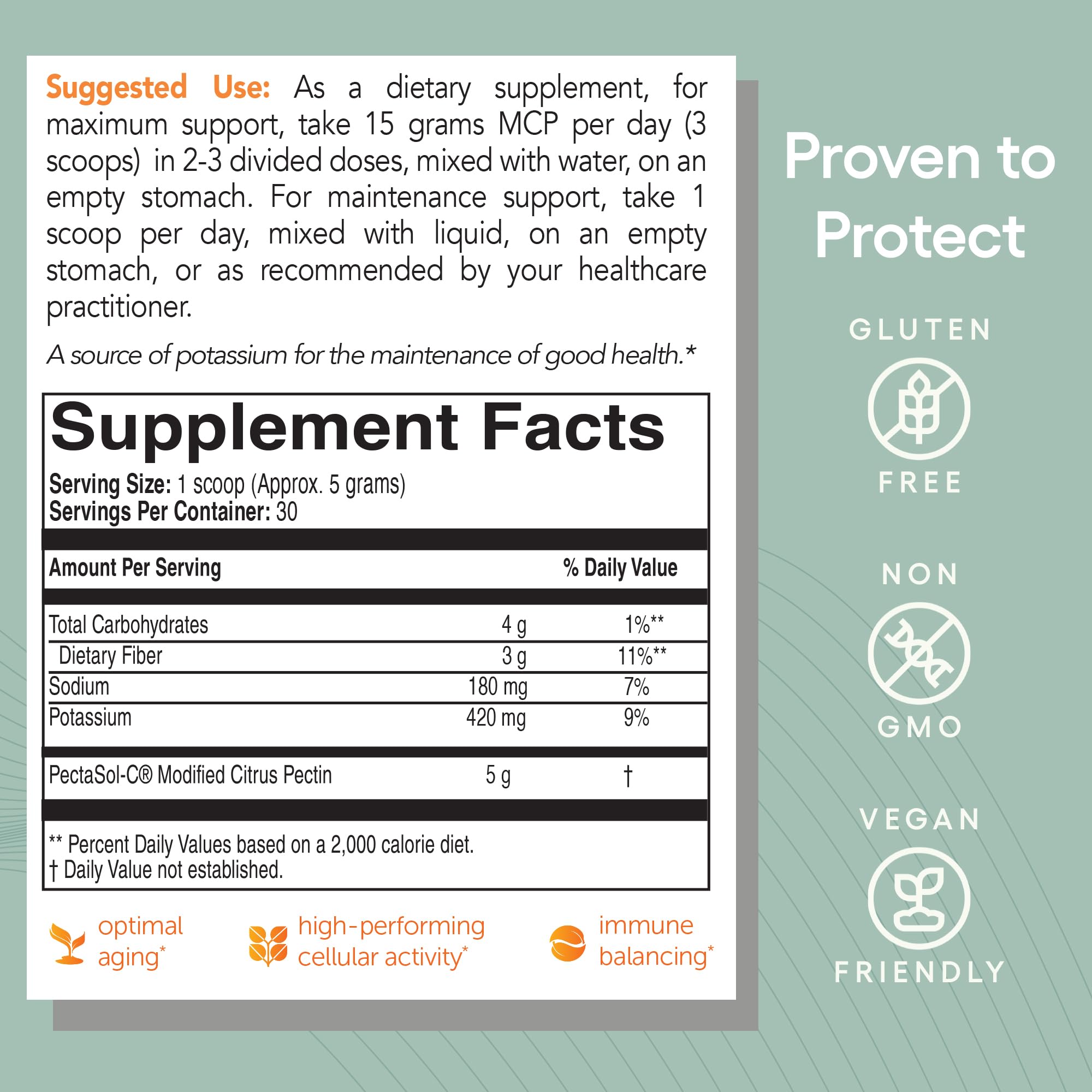 EcoNugenics PectaSol Modified Citrus Pectin – 150g Powder for Total-Body Health