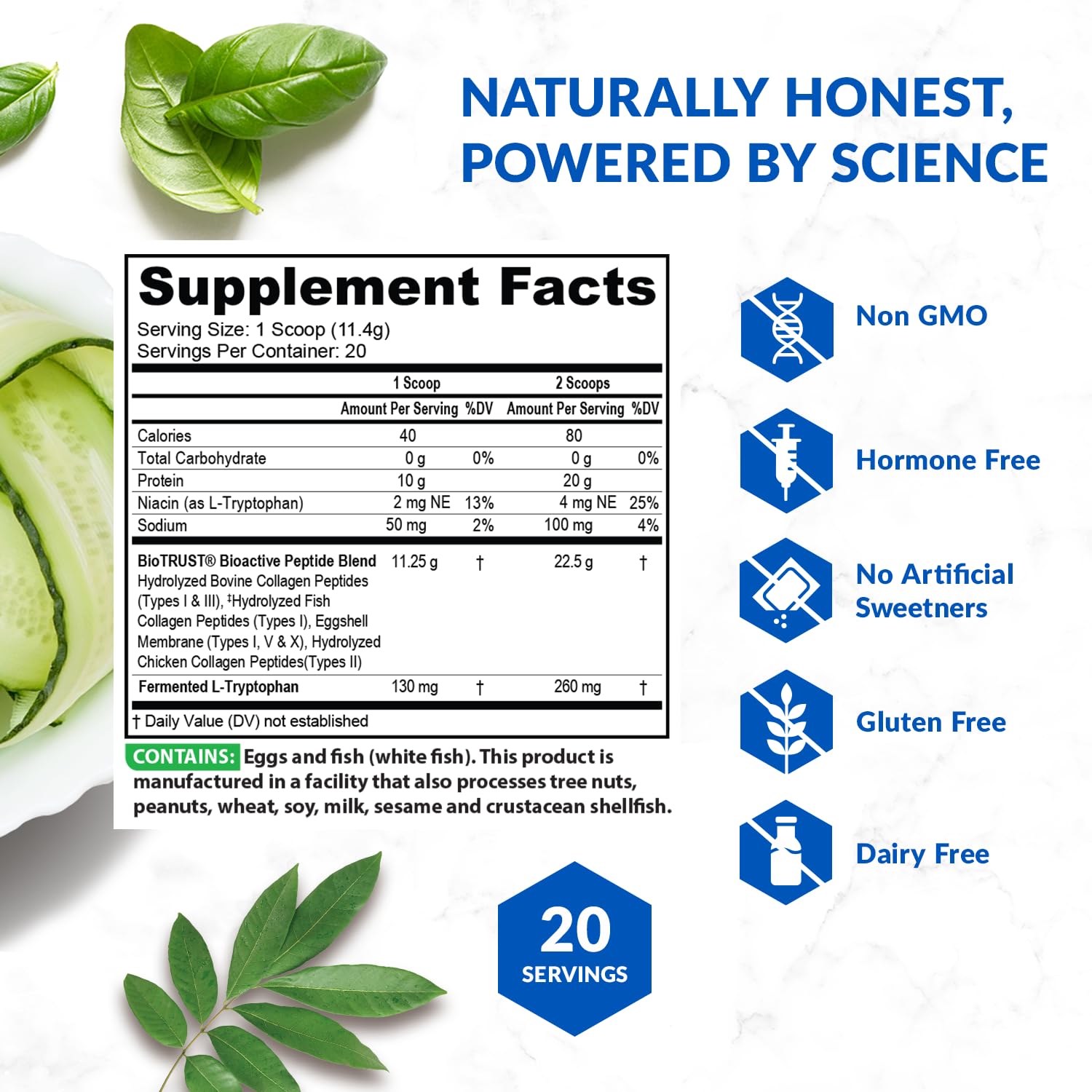 BioTrust Ageless Multi Collagen Peptides Powder – 5 Types I II III V X – Unflavored, 10 g Bioactive Protein, Grass-Fed, 2-pack