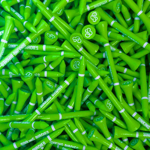 45 Bamboo Golf Tees - Neon Green