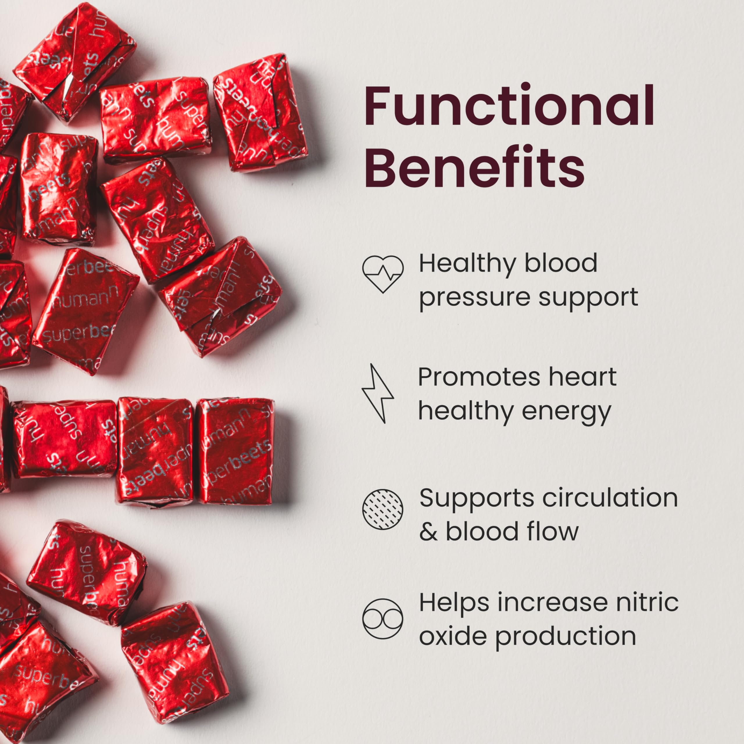 Humann SuperBeets Heart Chews – Nitric Oxide & Blood Pressure Support