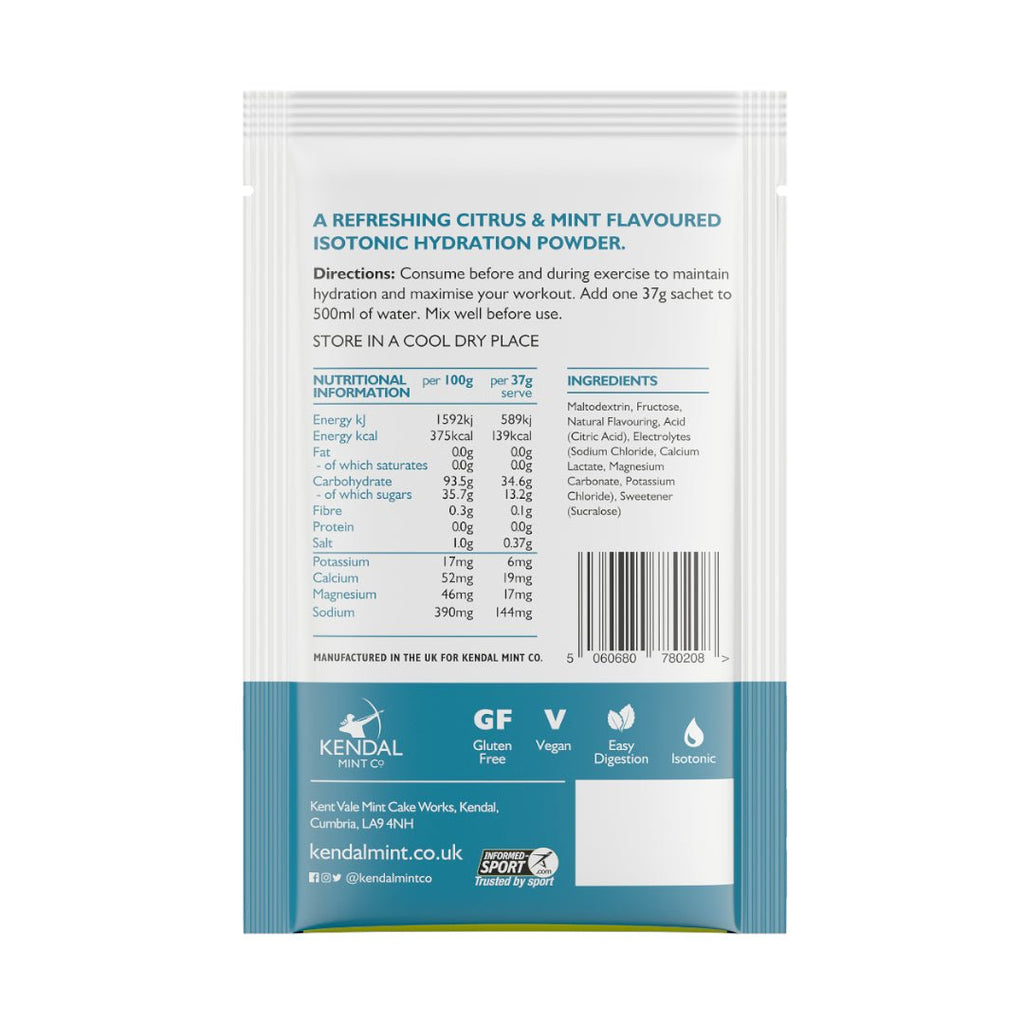 KMC ISO MIX Isotonic Hydration Citrus Mint | +Electrolytes | Vegan & Gluten Free | 6 x 37g