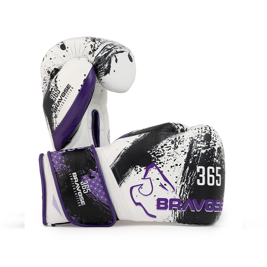 Bravose Limited Edition 16oz Velcro Boxing Gloves – Monochrome Splash Edition