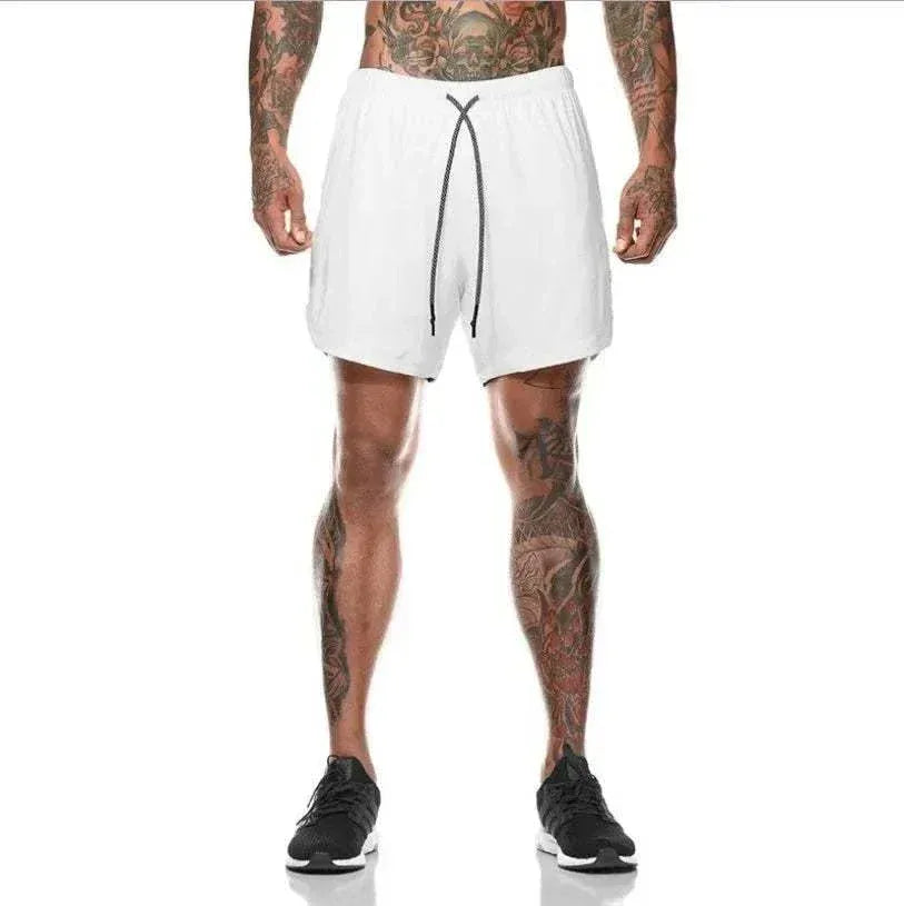 Breathable Gym Shorts for Men - 2 in 1 Lightweight Quick Dry Athletic Shorts with Towel Loop