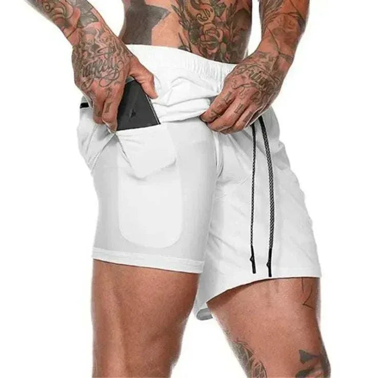 Breathable Gym Shorts for Men - 2 in 1 Lightweight Quick Dry Athletic Shorts with Towel Loop