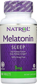 Natrol Melatonin 3 mg Time Release Sleep Tablets, Vitamin B6 — 4-Pack (100 ea)