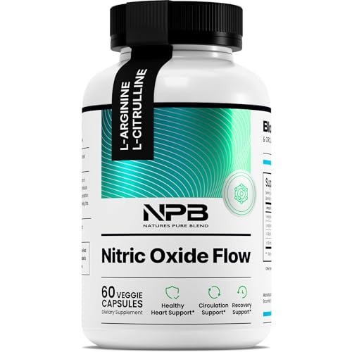 Nature's Pure Blend Nitric Oxide for Men – L-Arginine & L-Citrulline, Circulation & Endurance