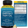 Triple Strength Omega-3 Fish Oil 2500 mg | 180 Softgels | EPA/DHA