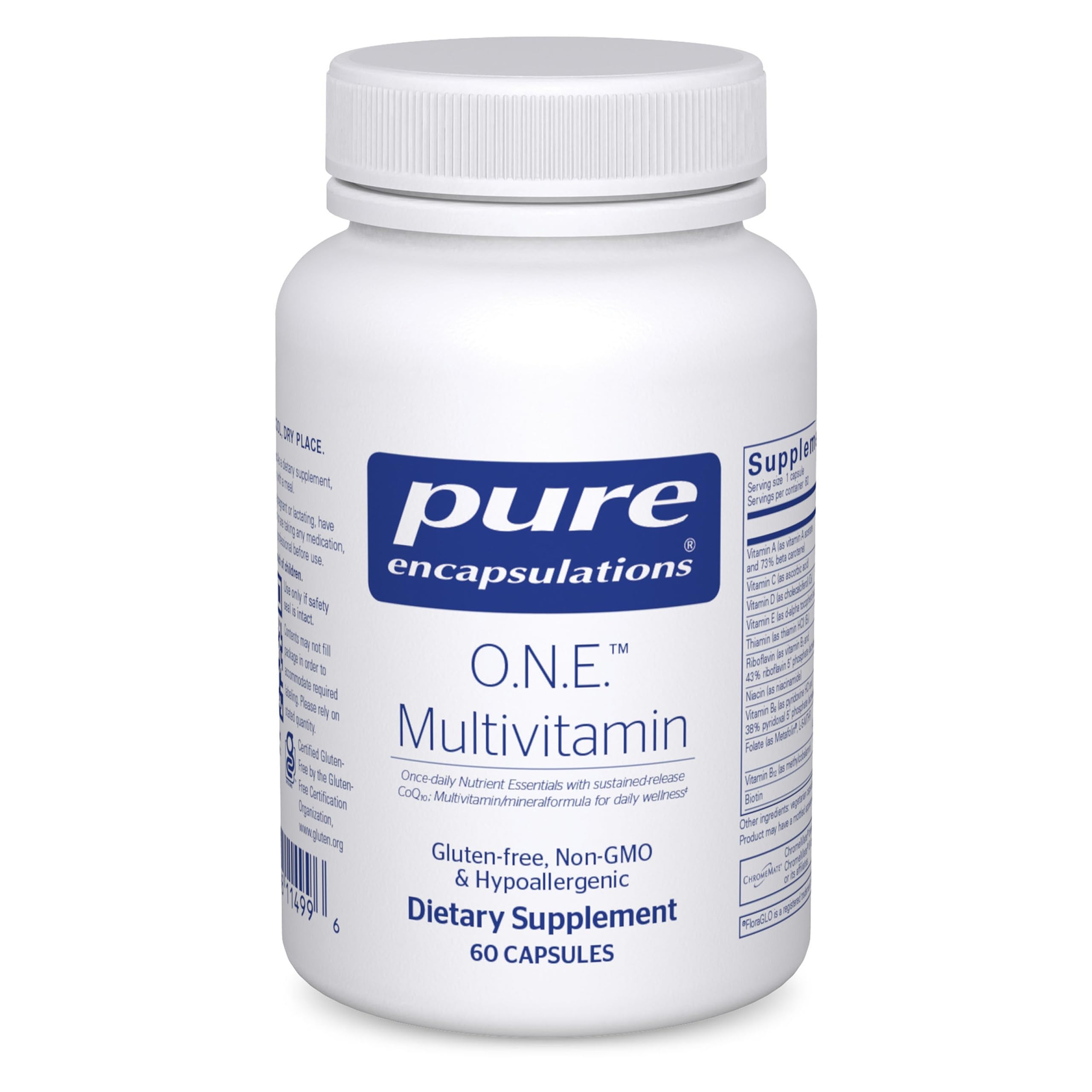Pure Encapsulations O.N.E. Multivitamin – Once Daily with Lutein & CoQ10 (60 capsules)