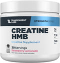 Transparent Labs Creatine HMB - Creatine Monohydrate with HMB, 30 Servings Strawberry Lemonade